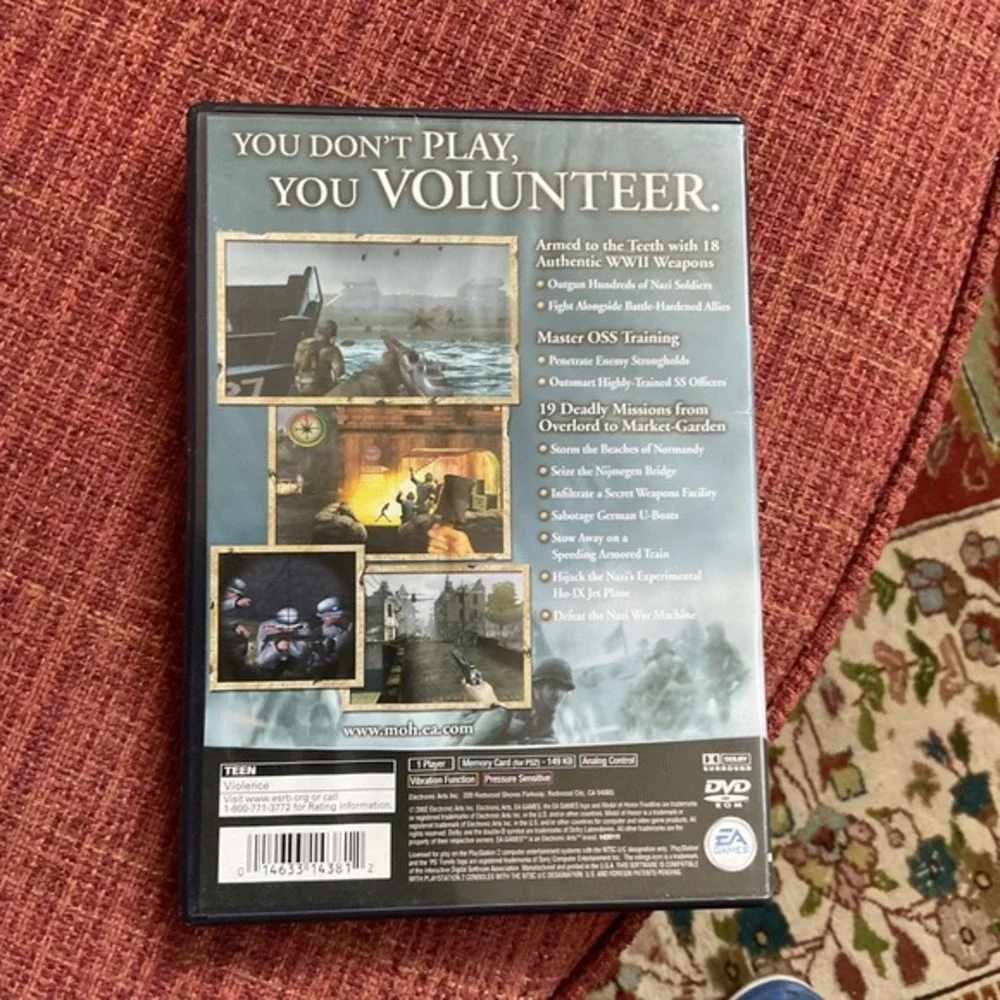 Medal of Honor: Frontline (Sony PlayStation 2, 2002) Black Label‎ CIB & Tested